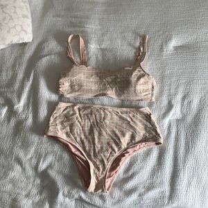 High Rise swim textured aerie swimsuit!